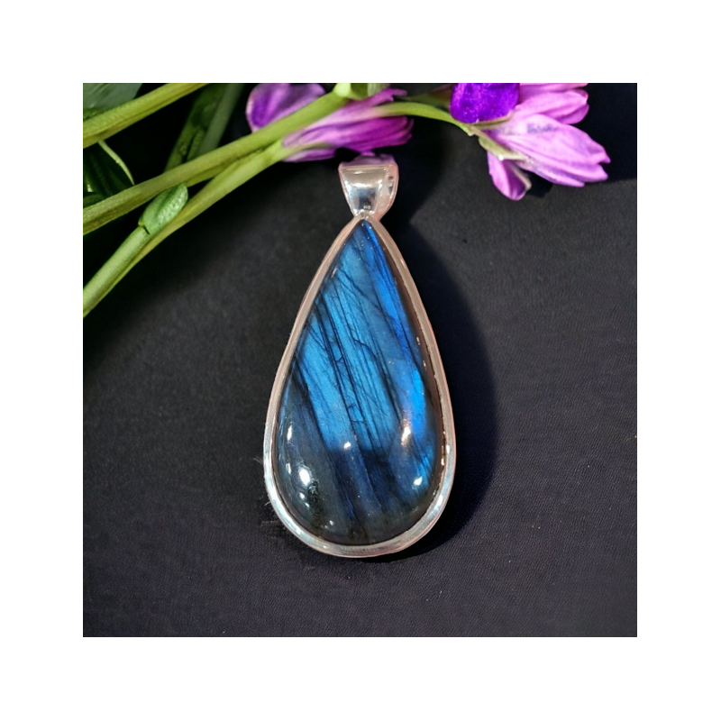 LABRADORITE PENDENTIF ARGENT 925 2