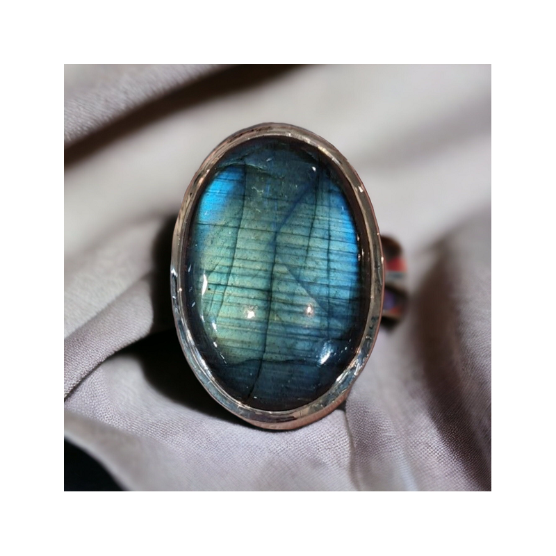 LABRADORITE BAGUE ARGENT 925 3