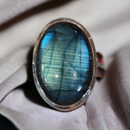 LABRADORITE BAGUE ARGENT 925 3