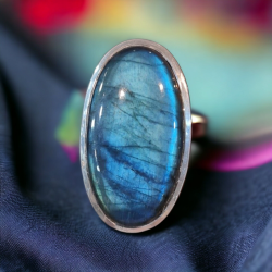 LABRADORITE BAGUE ARGENT 925 4