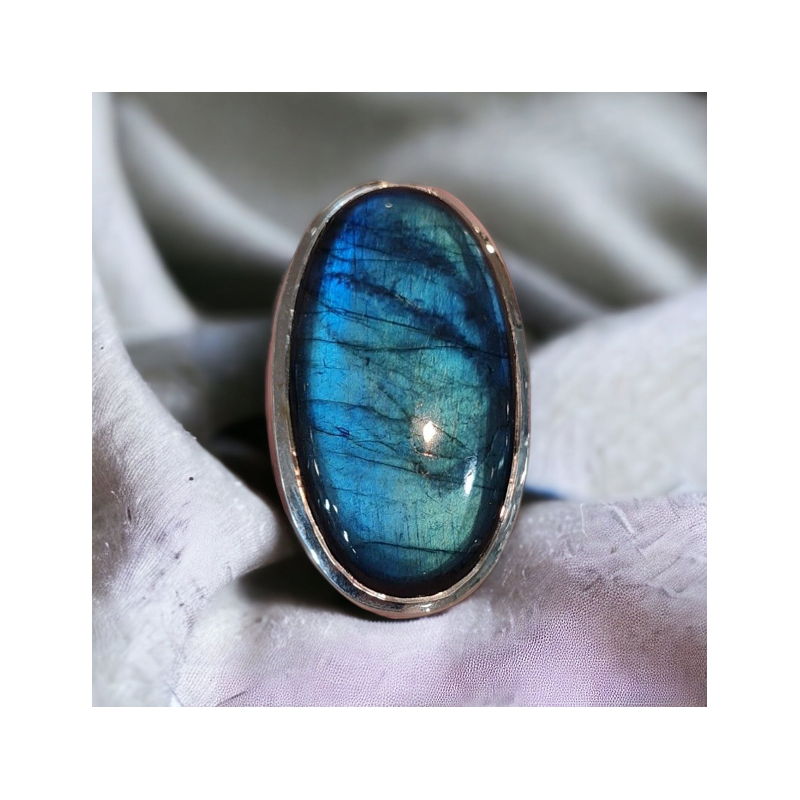 LABRADORITE BAGUE ARGENT 925 4