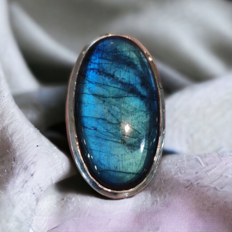 LABRADORITE BAGUE ARGENT 925 4