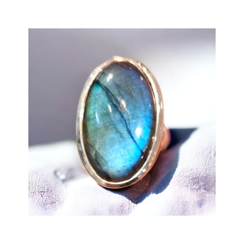 LABRADORITE BAGUE ARGENT 925 5