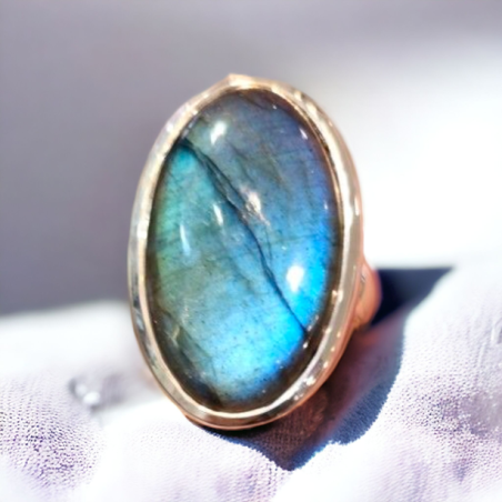 LABRADORITE BAGUE ARGENT 925 5