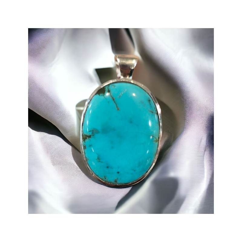 TURQUOISE D'ARIZONA PENDENTIF ARGENT 925 1