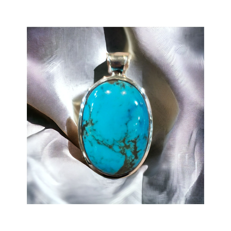 TURQUOISE D'ARIZONA PENDENTIF ARGENT 925 3