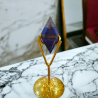 LAPIS LAZULI FORME DIAMANT SUR SOCLE 6