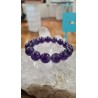 BRACELET AMETHYSTE PERLES 12MM