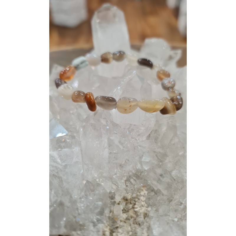 BRACELET EN AGATE BOTSWANA PIERRES NATURELLES