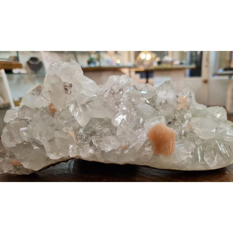 APOPHYLITE STILBITE STALACHITE PLAQUE