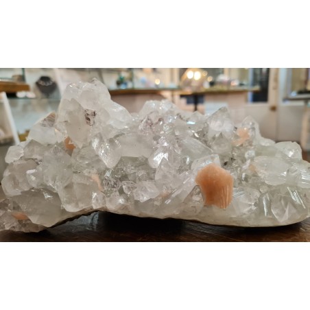 APOPHYLITE STILBITE STALACHITE PLAQUE