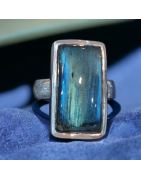 BAGUE LABRADORITE ARGENT 925