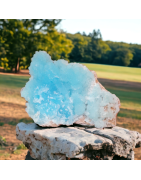 MINÉRAUX ARAGONITE BLEUE PIERRE NATURELLE